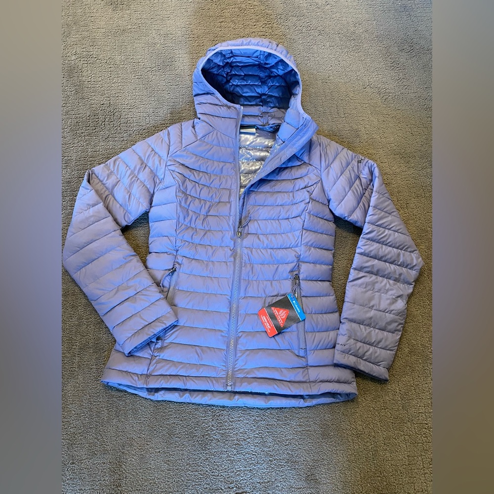 New with Tags Columbia Women's ThermalReflectiveOmni-Heat Purple Hooded Jacket S